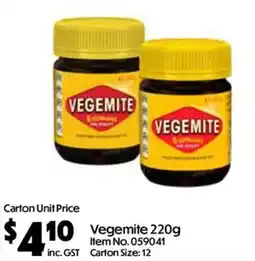 C-Store Distribution Vegemite offer