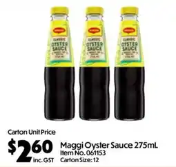 C-Store Distribution Maggi Oyster Sauce offer