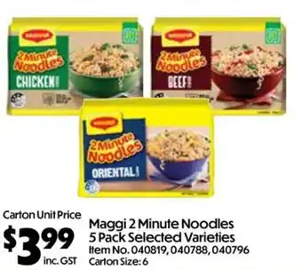C-Store Distribution Maggi 2 Minute Noodles Selected Varieties offer