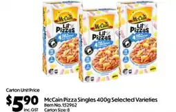 C-Store Distribution McCain Pizza Singles Selected Varieties offer