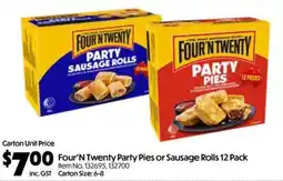 C-Store Distribution Four'N Twenty Party Pies or Sausage Rolls offer