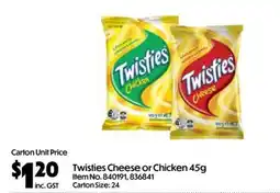 C-Store Distribution Twisties Cheese or Chicken offer