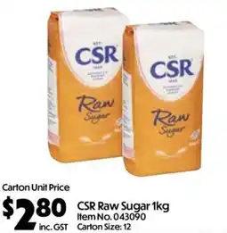 C-Store Distribution Csr raw sugar offer