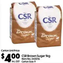 C-Store Distribution Csr brown sugar offer