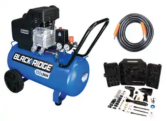 SuperCheap Auto Blackridge 2.5hp air compressor 52 piece handyman combo offer