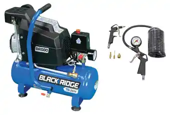 SuperCheap Auto Blackridge 1hp air compressor & 6 piece inflator combo offer