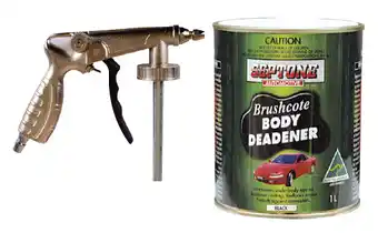SuperCheap Auto Sca body deadener spray gun & septone 1l brush on body deadner combo offer