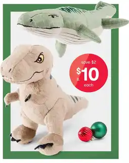 Kmart Jurassic world rebirth small plush toy offer
