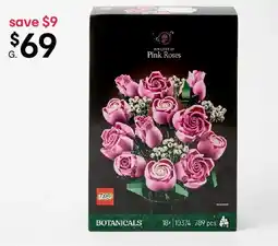 Kmart Lego botanicals bouquet of pink roses offer