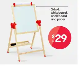 Kmart 3-in-1 adjustable easel with paper offer