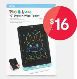 Kmart Play and learn draw n wipe tablet offer