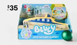 Kmart Bluey citycat boat playset with color offer