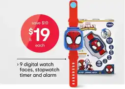Kmart Vtech disney junior marvel spidey and his amazing friends spidey learning watch offer