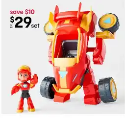 Kmart Disney junior marvel iron man and his awesome friends 2-in-1 mech suit and vehicle set offer