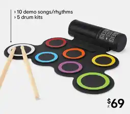 Kmart Roll up electronic drum set offer