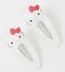 Kmart White hello kitty and friends license snap hair clips offer
