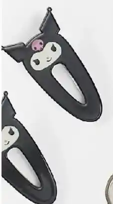 Kmart Hello kitty and friends license black snap hair clips offer