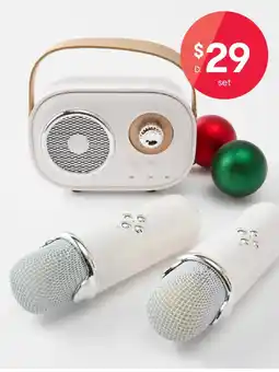 Kmart Retro karaoke set with two microphones offer