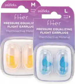 Soul Pattinson Chemist Otifleks Flier Pressure Equalizing Flight Earplugs M or L offer