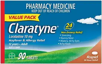 Claratyne Hayfever & Allergy Relief 90 Tablets