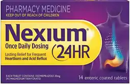 Soul Pattinson Chemist Nexium 24HR 14 Tablets offer