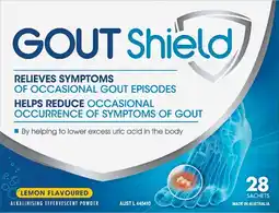 Pharmacist Advice Gout Shield Lemon Flavoured 28 Sachets offer