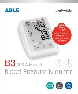 Pharmacist Advice Able B3 AFIB Advanced Blood Pressure Monitor offer