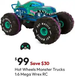 Target Hot Wheels Monster Trucks 1:6 Mega Wrex RC offer