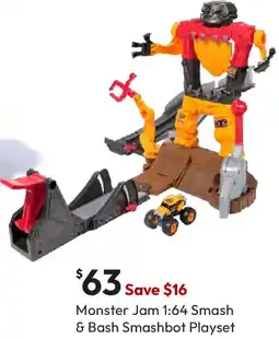 Target Monster Jam 1:64 Smash & Bash Smashbot Playset offer