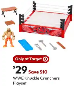 Target WWE Knuckle Crunchers Playset offer