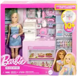 Kmart Barbie Coffee Shop Playset with Blonde Barista Doll offer