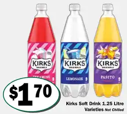 Friendly Grocer Kirks Soft Drink Varieties offer