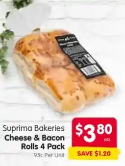 Spar Suprima Bakeries Cheese & Bacon Rolls offer