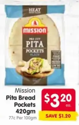 Spar Mission Pita Bread Pockets offer