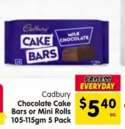 Spar Cadbury Chocolate Cake Bars or Mini Rolls offer