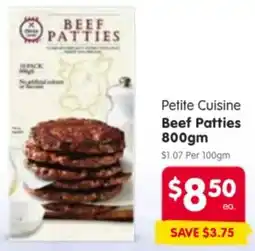 Spar Petite Cuisine Beef Patties offer