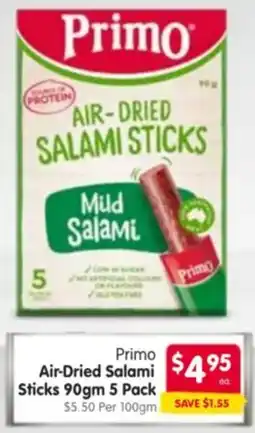 Spar Primo Air-Dried Salami Sticks offer