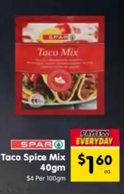Spar Taco Spice Mix offer