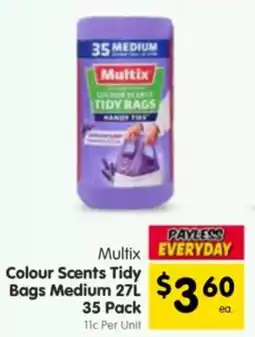Spar Colour Scents Tidy Bags Medium 27L offer
