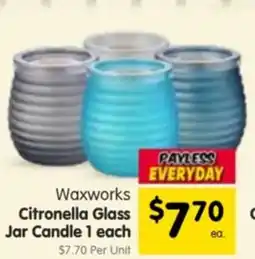 Spar Citronella Glass Jar Candle offer