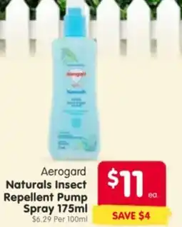 Spar Aerogard Naturals Insect Repellent Pump Spray offer