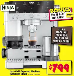 JB Hi-Fi Luxe Cafรฉ Espresso Machine (Stainless Steel) offer
