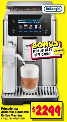 JB Hi-Fi Primadonna Aromatic Automatic Coffee Machine offer