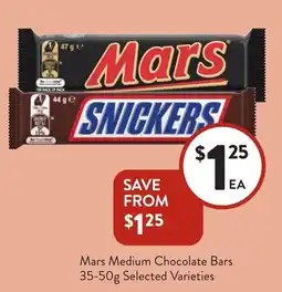 Foodworks Mars Medium Chocolate Bars Selected Varieties offer