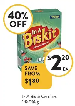 Foodworks In A Biskit Crackers offer