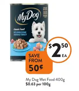 Foodworks My Dog Wet Food offer