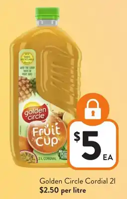 Foodworks Golden Circle Cordial offer
