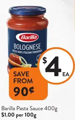 Foodworks Barilla Pasta Sauce offer