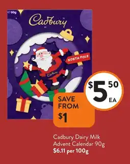 Foodworks Cadbury Dairy Milk Advent Calendar offer