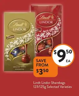 Foodworks Lindt Lindor Sharebags Selected Varieties offer